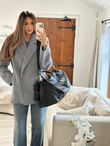 Chanel Vintage Black Leather Boston Travel Bag