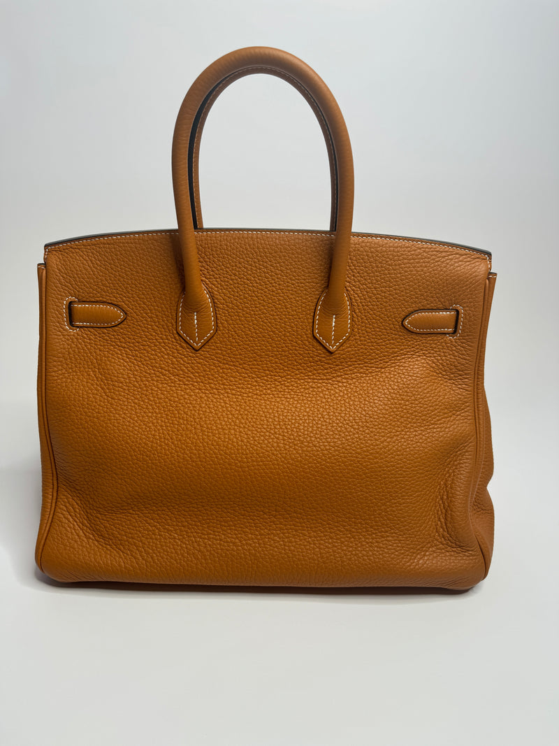 Hermès Birkin 35 In Toffee Togo Leather With Gold Hardware