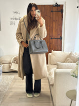 Prada Grey Saffiano Leather Galleria Tote