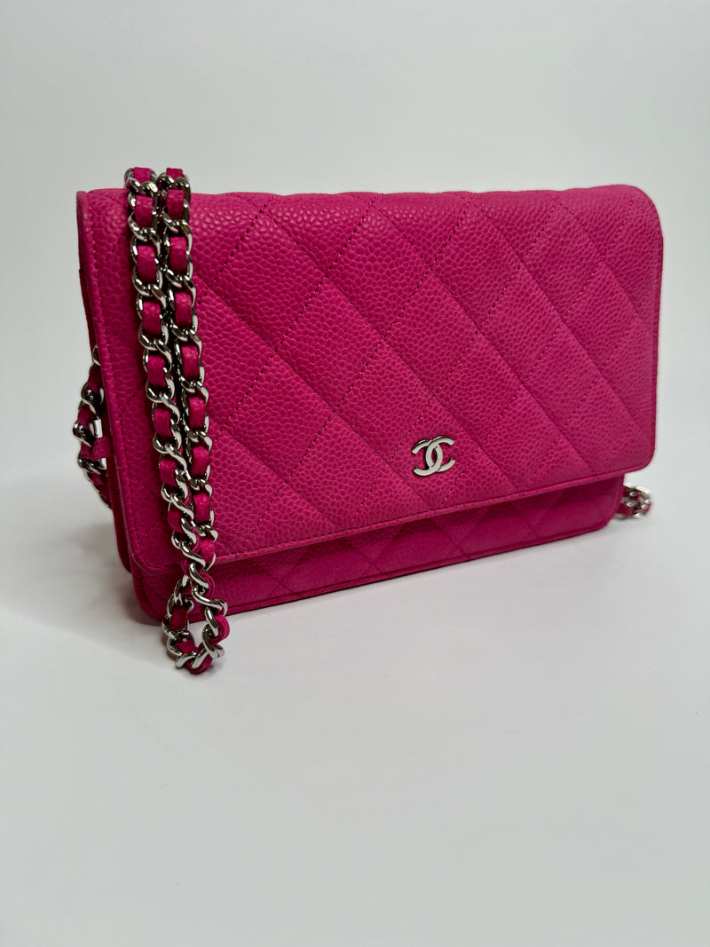 Chanel Wallet On Chain In Pink Caviar