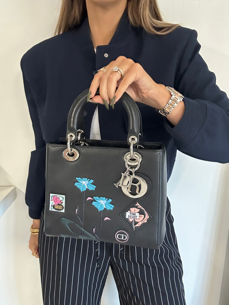 Christian Dior Medium Black Paradise Lady Dior