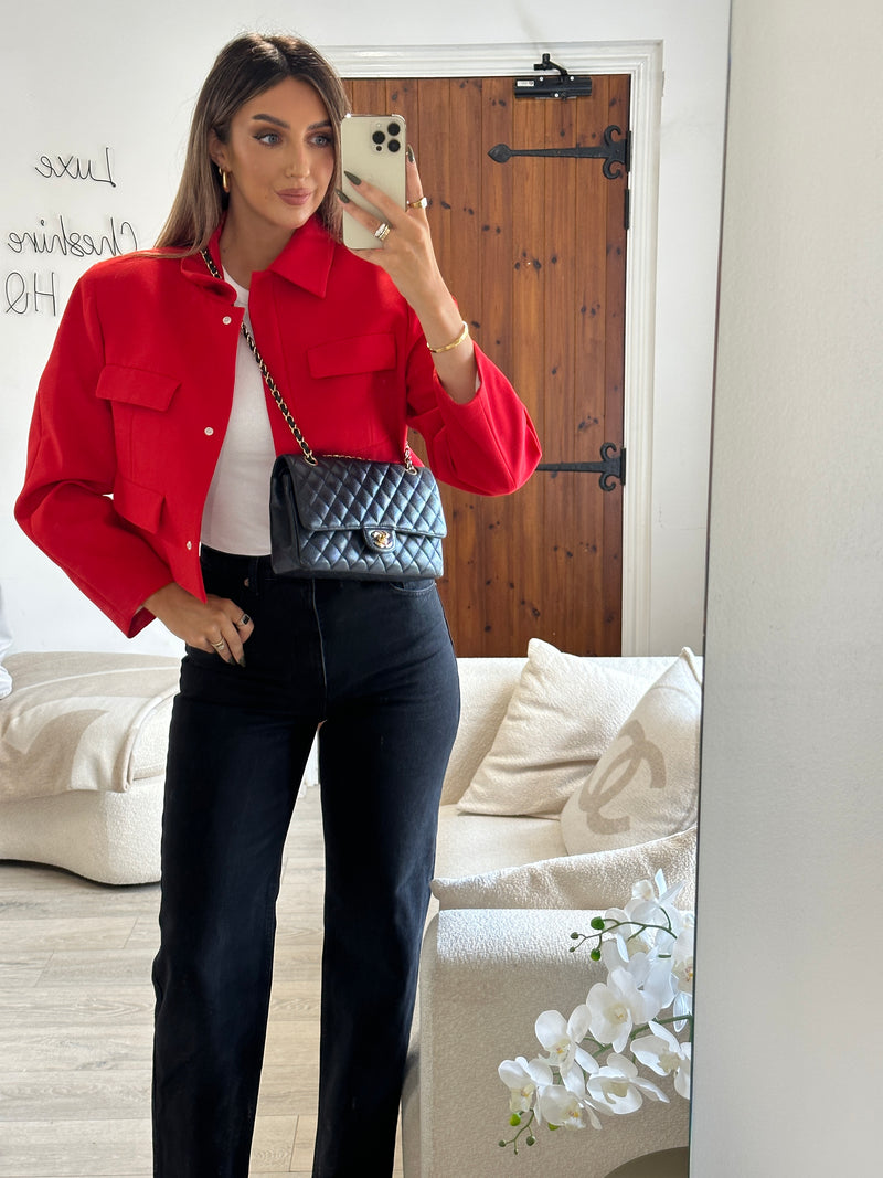 Chanel  Medium Classic Double Flap Caviar With Gold Hardware