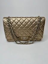 Chanel Classic Double Flap Maxi In Gold Calfskin