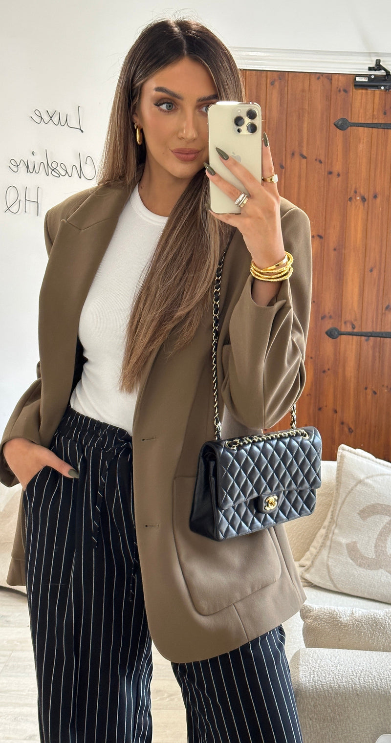 Chanel Medium Classic Double Flap In Black Lambskin With Gold Hardware