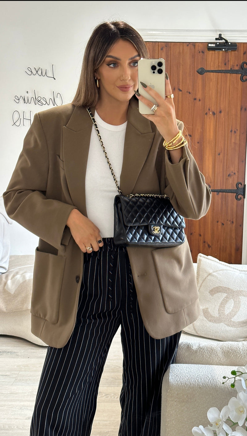 Chanel Medium Classic Double Flap In Black Lambskin With Gold Hardware