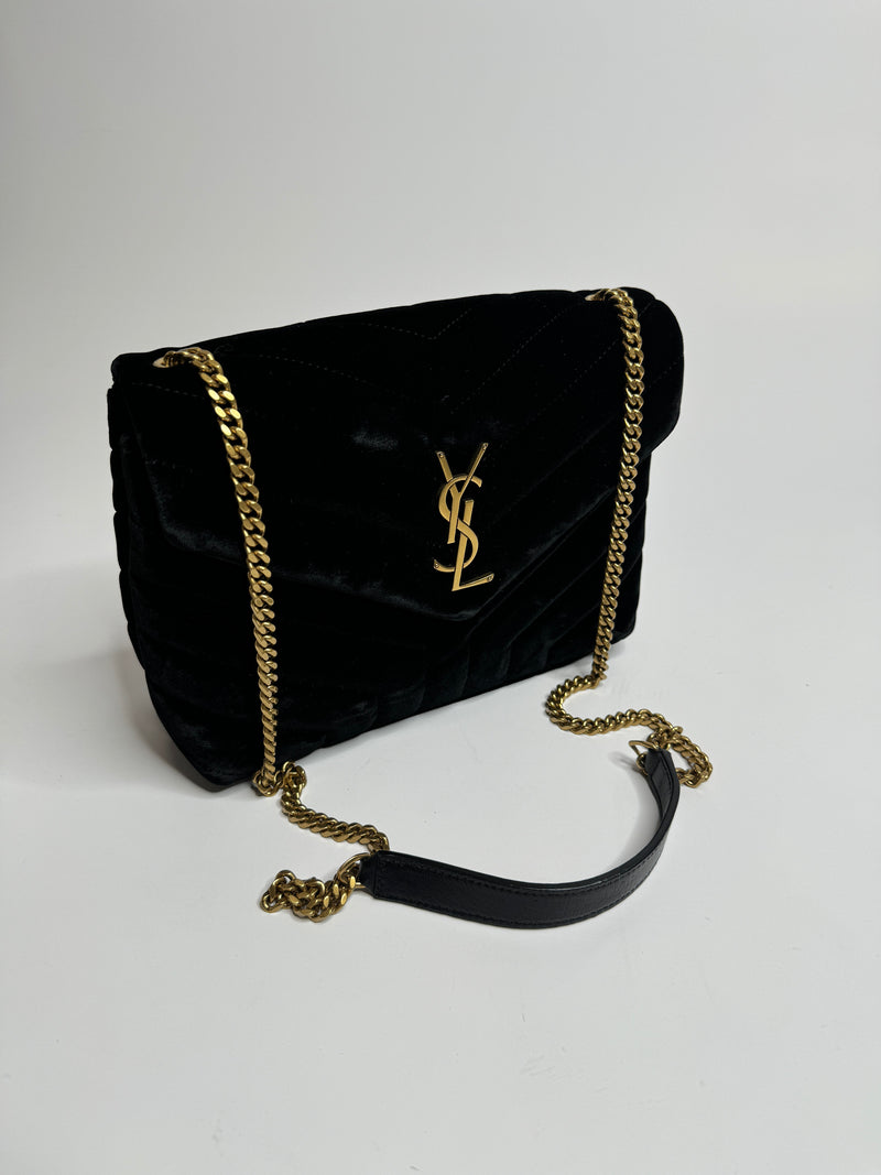 Saint Laurent Small Velvet Loulou Bag