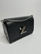 Louis Vuitton Black Epi Leather Twist MM Shoulder Bag