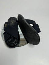 Chanel Black CC Fabric Mules (Size 39/UK 6)