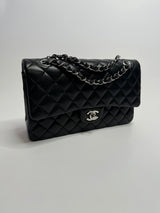 Chanel Medium Classic Double Flap In Black Lambskin