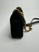 Gucci Mini Marmont Bag in Black Velvet