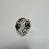 Bvlgari BZero1 White Gold 3 Band Ring (Size 49 / J)