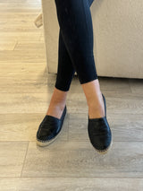 Chanel Black Lambskin Espadrilles (Size 38/UK 5)