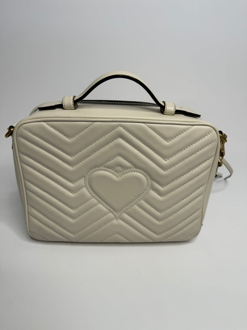 Gucci Matelasse Sylvie Web GG Marmont Top Handle Bag