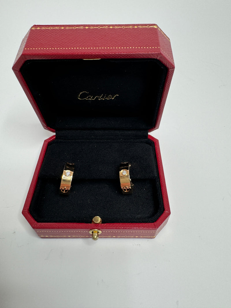 Cartier Love 18ct Rose-gold And Diamond Earrings