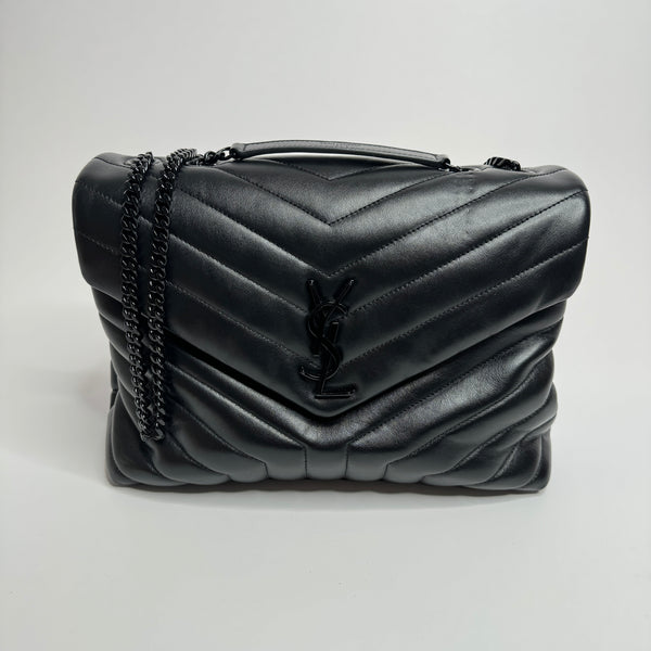 Saint Laurent Medium Black on Black Loulou Bag