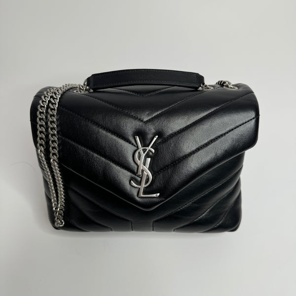 Saint Laurent Small Loulou Bag In Black Leather