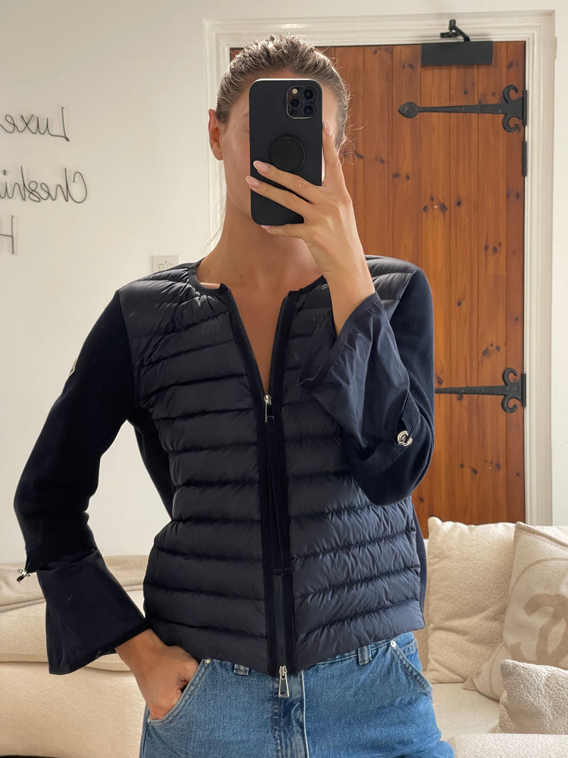 Moncler Navy Maglia Tricot Cardigan ( TG1 /UK S)
