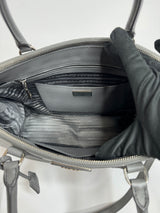 Prada Grey Saffiano Leather Galleria Tote