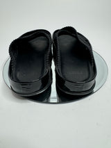 Fendi Reflections Ff-Logo Faux-Raffia Slides (Size 37.5/UK 4.5)