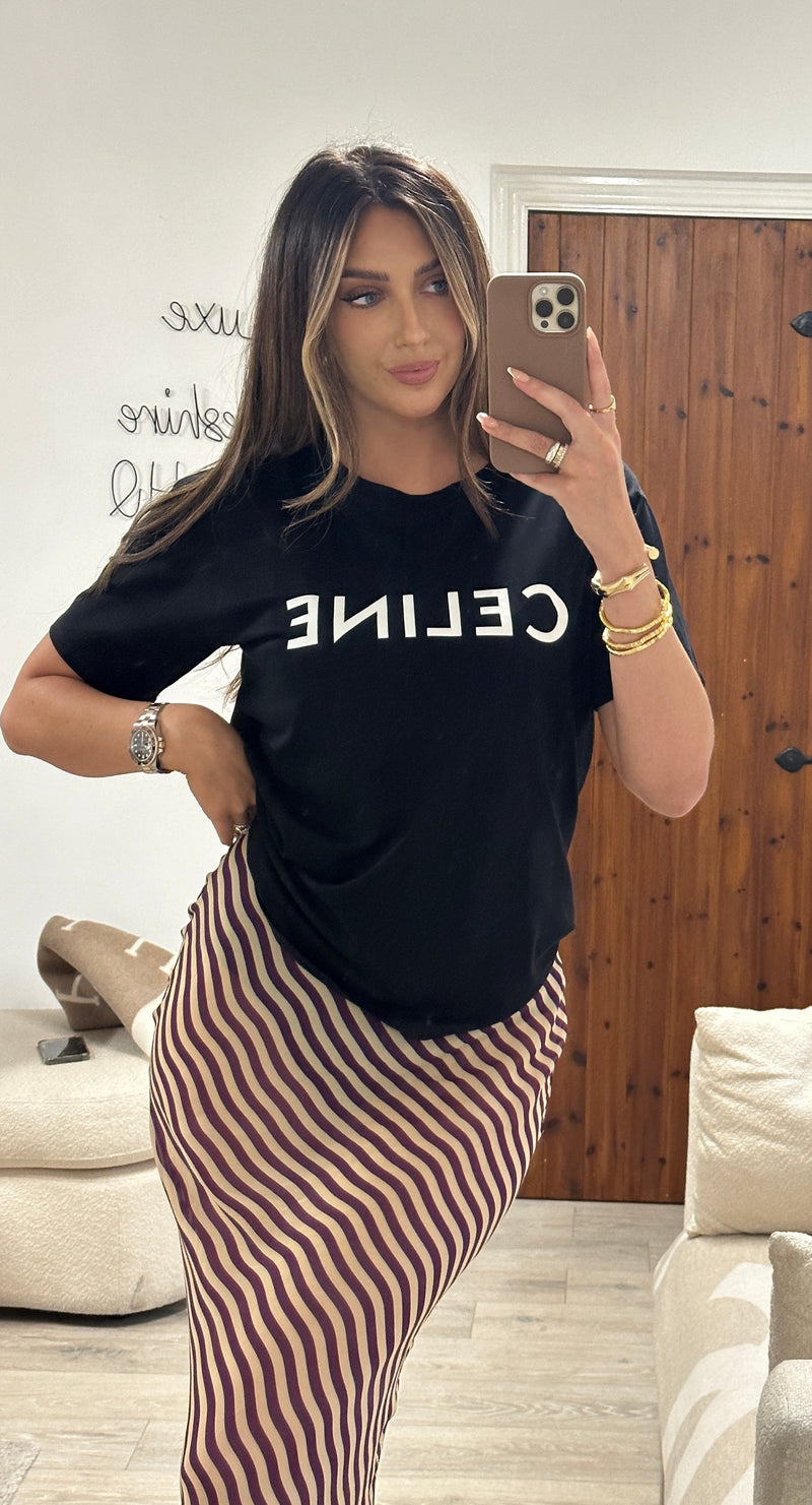 Celine Logo T-Shirt (Size S/ UK 36)