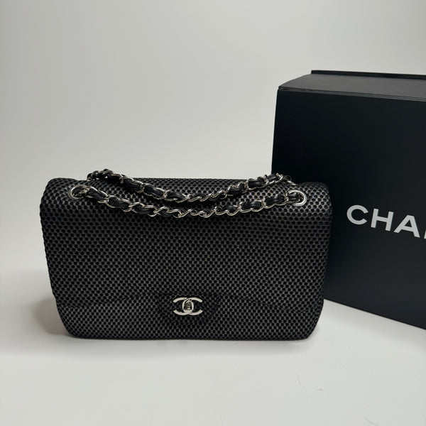 Chanel Black Jumbo Classic Double Flap In Black Fabric