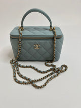 Chanel Blue Vanity Case