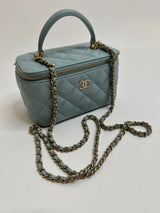 Chanel Blue Vanity Case