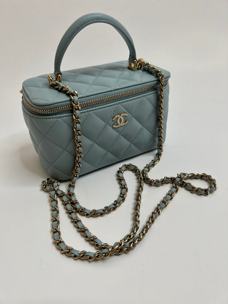 Chanel Blue Vanity Case
