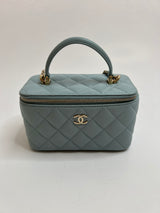 Chanel Blue Vanity Case