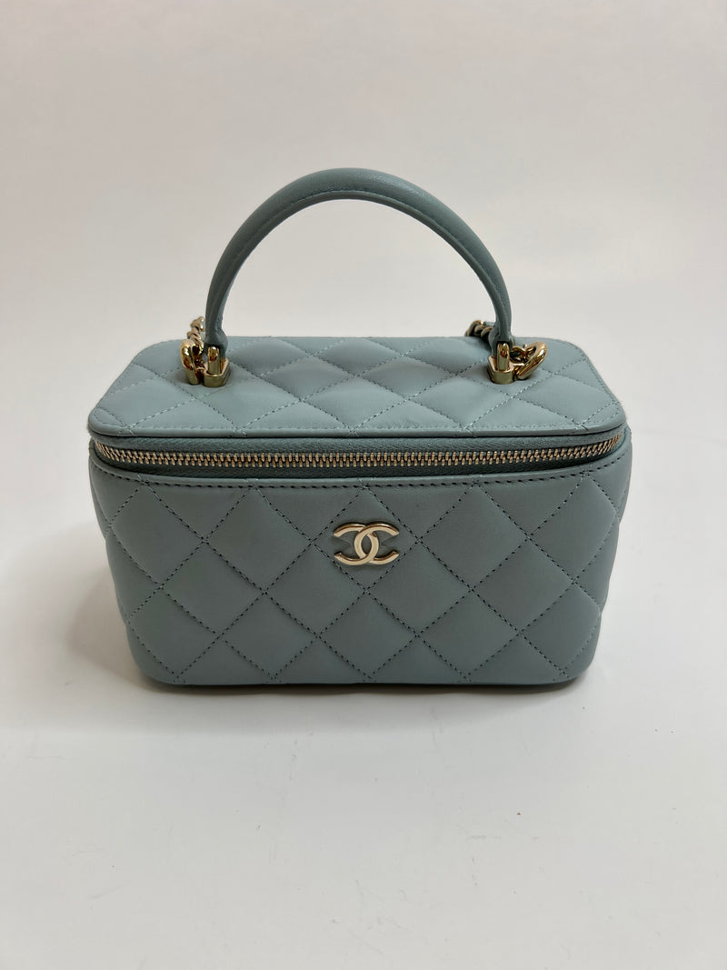 Chanel Blue Vanity Case