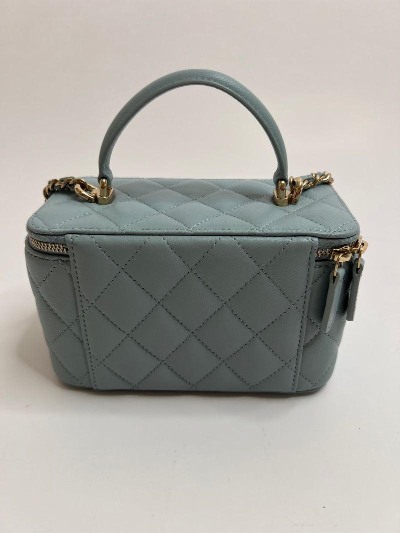 Chanel Blue Vanity Case