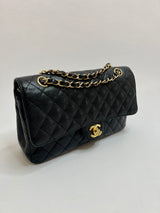 Chanel Black Caviar Leather Medium Classic Double Flap