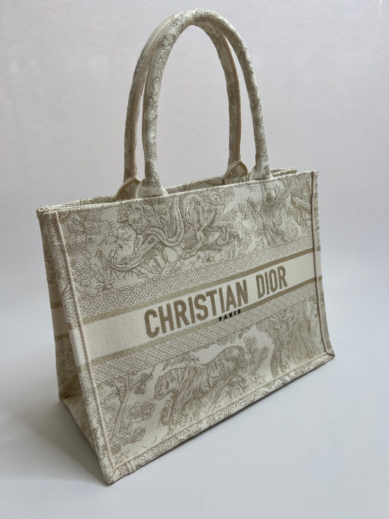 Christian Dior Toile de Jouy Canvas Book Tote