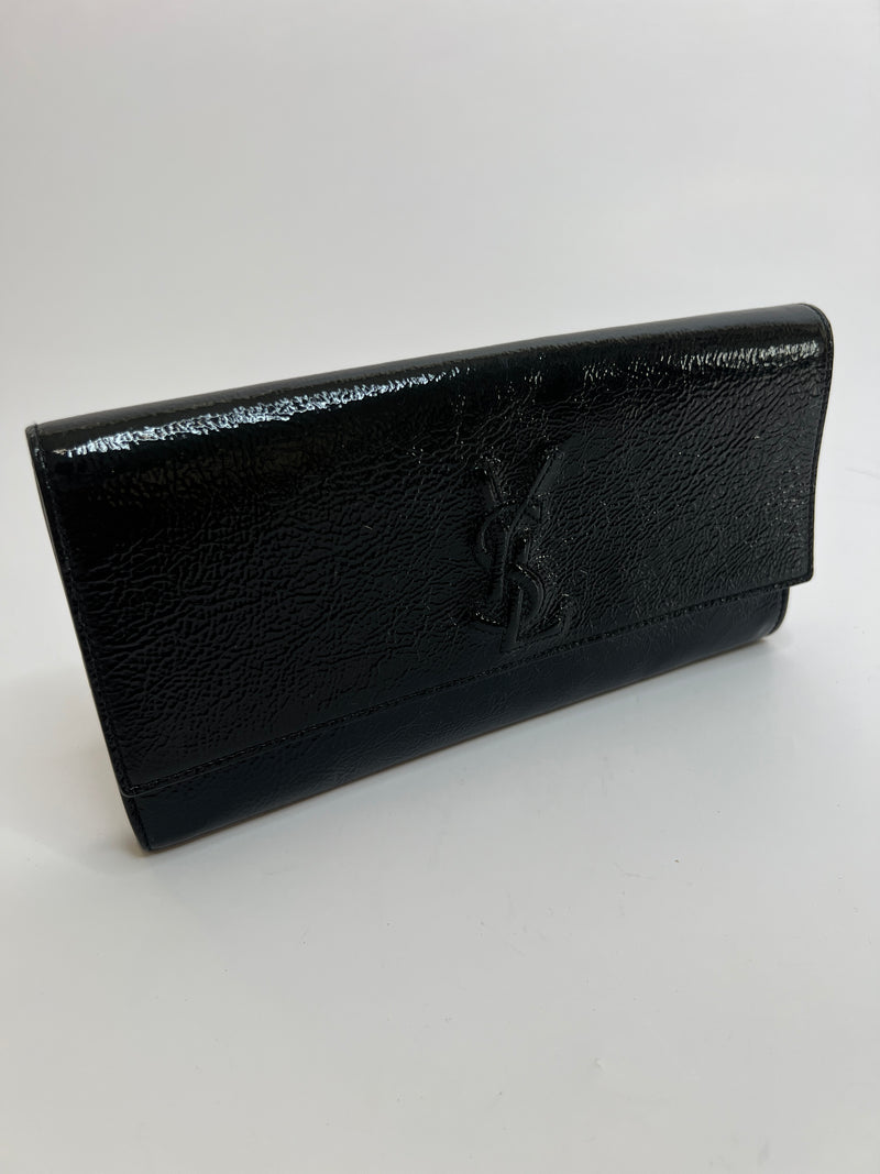 Saint Laurent Belle De Jour Clutch In Black Leather