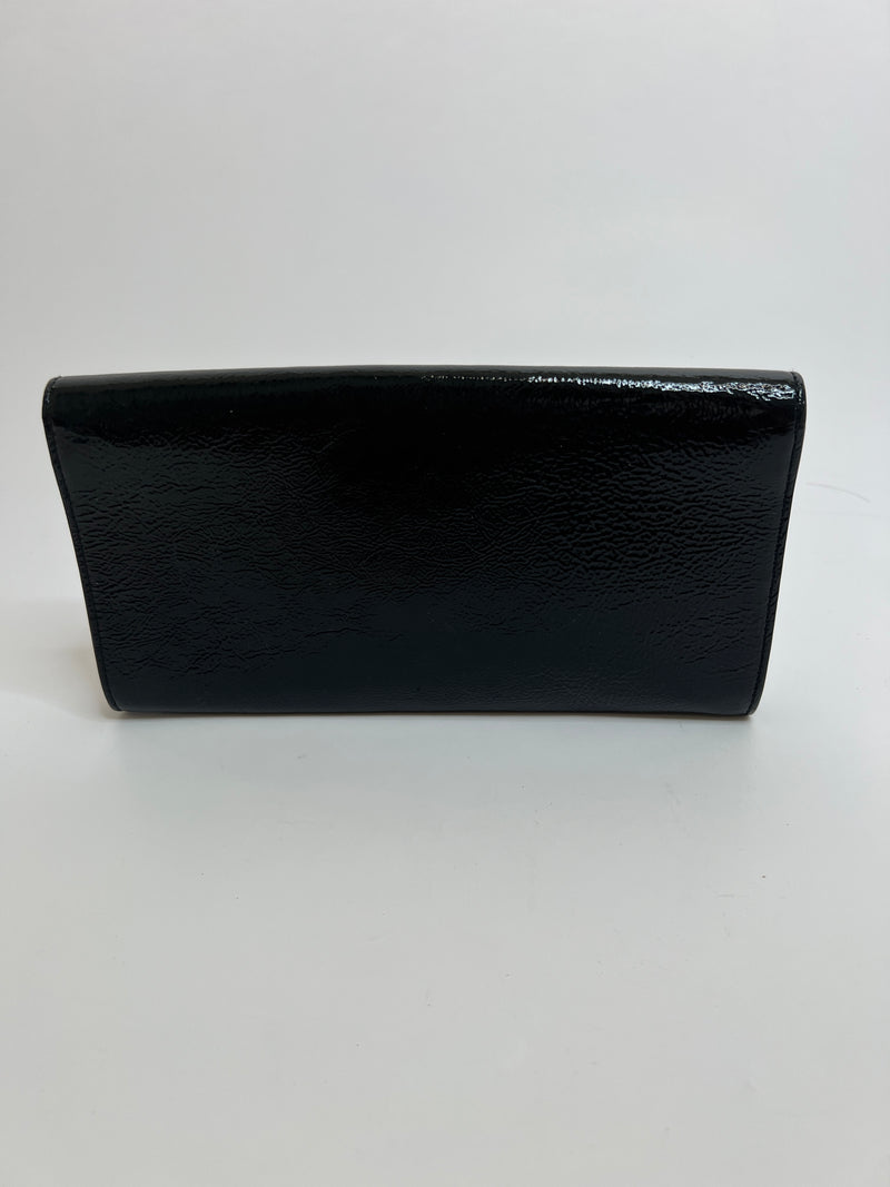Saint Laurent Belle De Jour Clutch In Black Leather