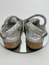 Chanel Silver Rope Sandals (Size 37/UK 4)