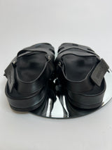 Hermes Black Leather Genius Sandals (Size 37/UK 4)
