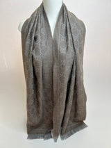 Gucci Brown/Grey Monogram Scarf