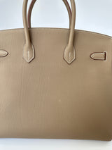 Hermès Birkin Sellier 35 Etoupe Togo Leather With Palladium Hardware
