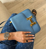 Hermès Constance 24 In Blue Epsom Leather