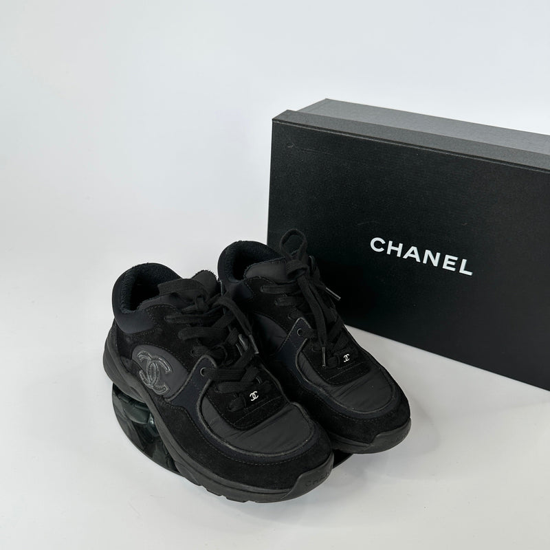 Chanel Black CC Logo Nylon Sneakers (Size 36.5/UK 3.5 )