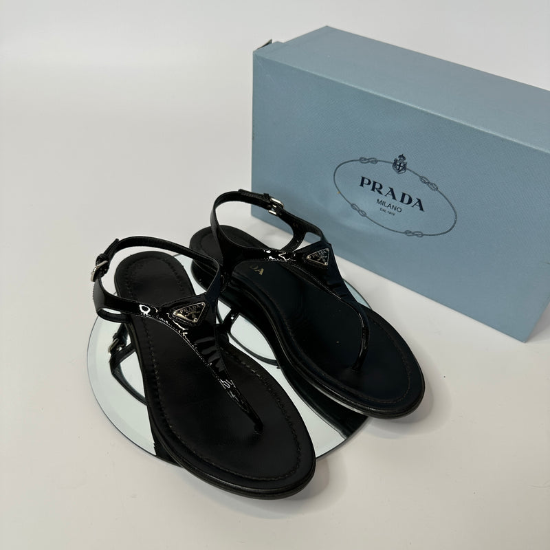 Prada Logo Thong Sandals (Size 41/ UK 8)