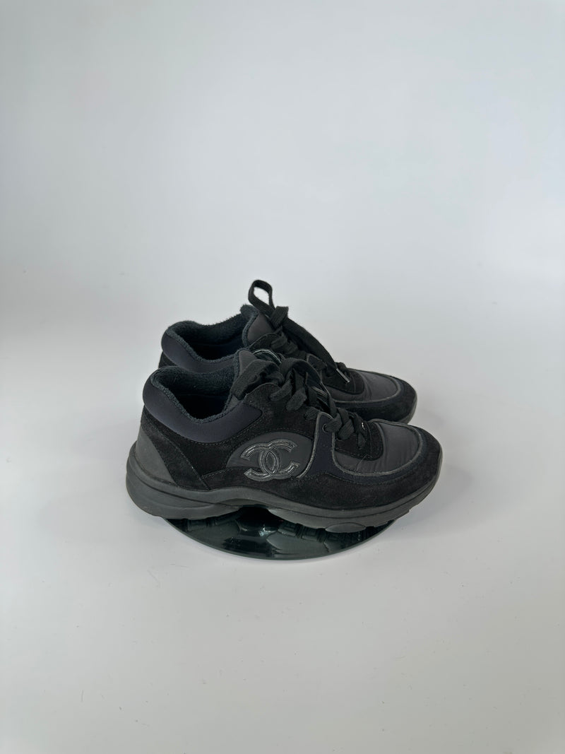 Chanel Black CC Logo Nylon Sneakers (Size 36.5/UK 3.5 )