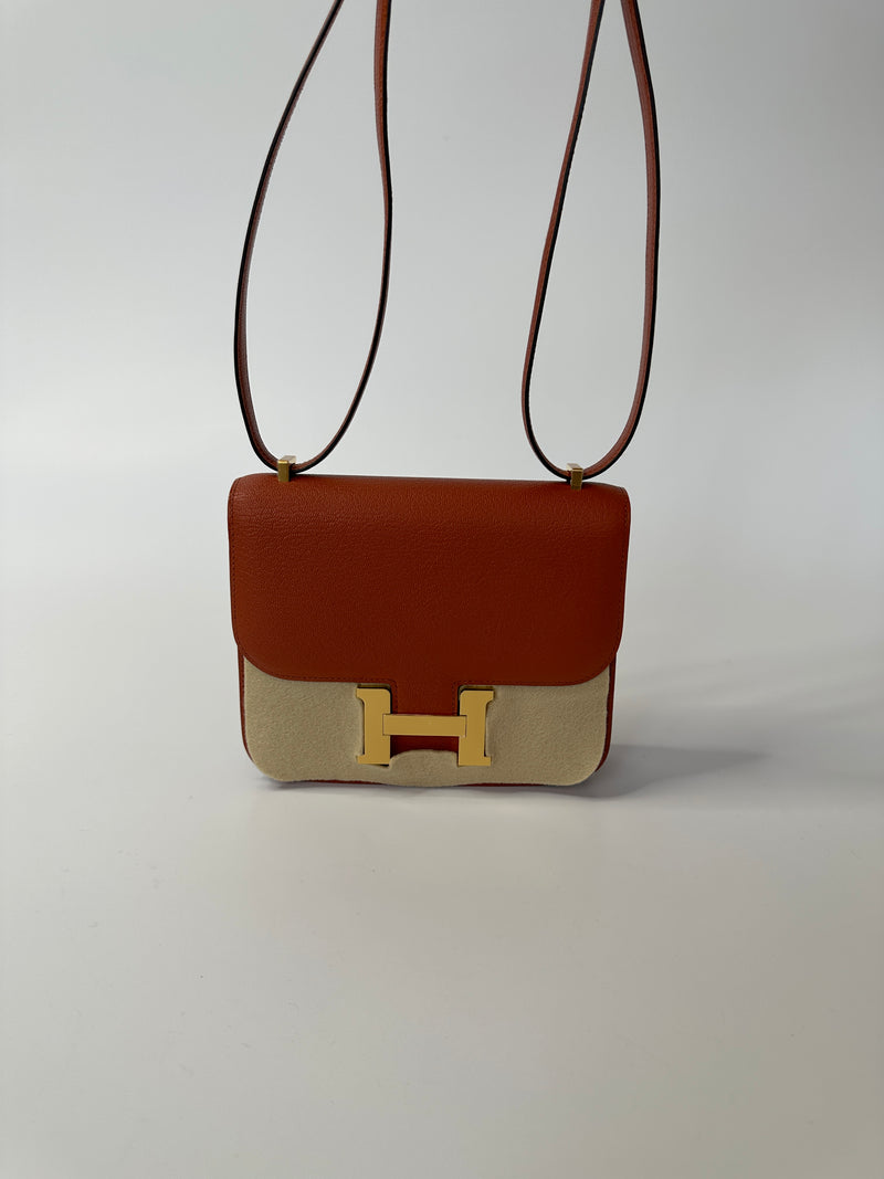 Hermès Constance 18 In Cuivre Chevre Leather