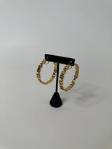 Versace Logo Hoop Earrings