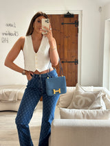 Hermès Constance 24 In Blue Epsom Leather