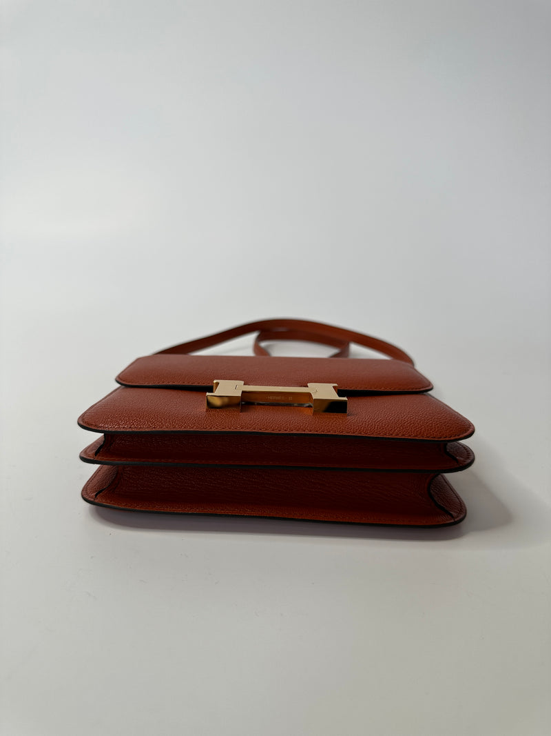 Hermès Constance 18 In Cuivre Chevre Leather