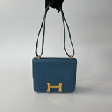 Hermès Constance 24 In Blue Epsom Leather