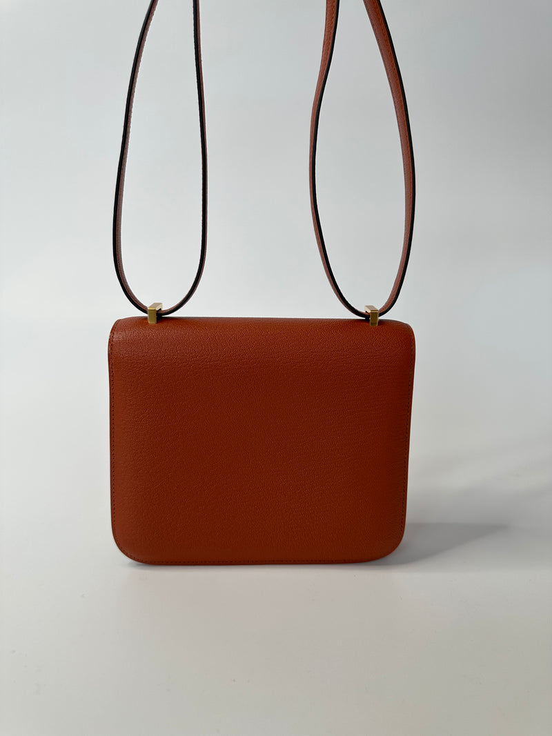 Hermès Constance 18 In Cuivre Chevre Leather