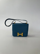 Hermès Constance 24 In Blue Epsom Leather